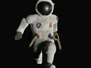 astronaut low poly rigged space man 3D Model