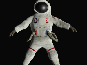 astronaut low poly rigged space man 3D Model
