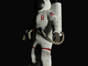 astronaut low poly rigged space man 3D Модель