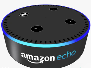 low poly amazon echo dot alexa game ready interior exterior gadget speaker device smart home alarm 3D Model