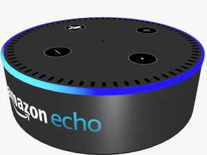 low poly amazon echo dot alexa game ready interior exterior gadget speaker device smart home alarm 3D Model