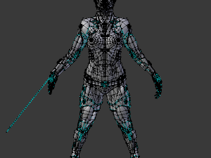 cyborg cybergirl cyberwoman female robot woman game ready 3D Model