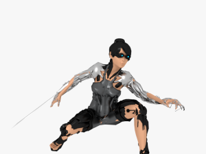 cyborg cybergirl cyberwoman female robot woman game ready 3D Model