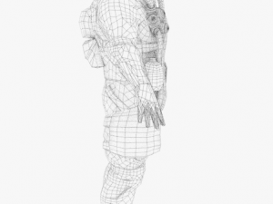 low poly rigged pilot fly suit flying 3D मॉडल