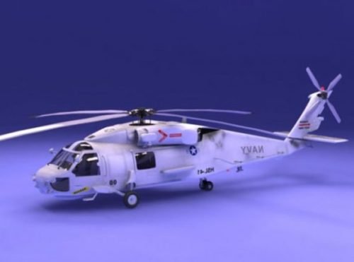 sh-60 - sh-70 seahawk helicopter low poly game ready 3D Model .c4d .max .obj .3ds .fbx .stl .blend 