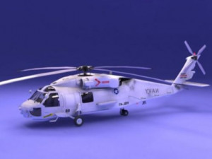 sh-60 - sh-70 seahawk helicopter low poly game ready 3D Model