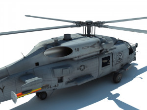 sh-60 - sh-70 seahawk helicopter low poly game ready 3D Model