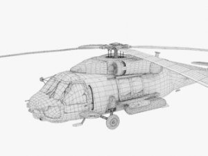 sh-60 - sh-70 seahawk helicopter low poly game ready 3D Model