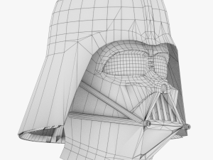 darth vader helmet realistic low poly 3D Model