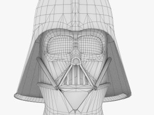 darth vader helmet realistic low poly 3D Model