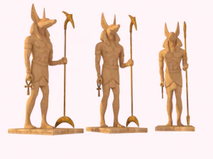egypt sculptures statues collection 3D Model