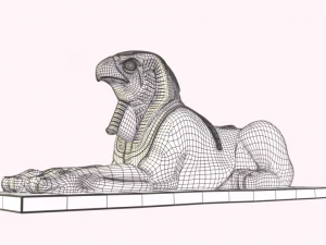 egypt sculptures statues collection 3D Model