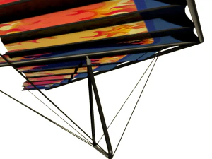 hang glider game ready 3D Model