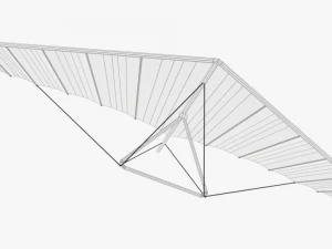 hang glider game ready 3D Model