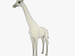 low poy rigged giraffe 3D मॉडल