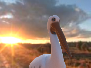 realistic pelican Modelo 3D