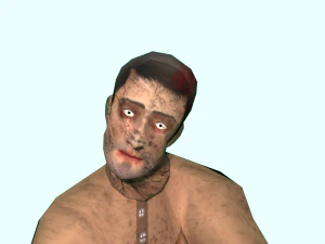 zombie horde crowd people rigged low poly 3D Model