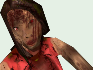 zombie horde crowd people rigged low poly 3D Model
