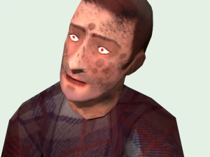 zombie horde crowd people rigged low poly 3D Model