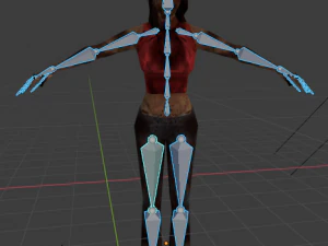 zombie horde crowd people rigged low poly 3D Model