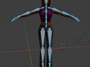 zombie horde crowd people rigged low poly 3D Model