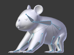 low poly rigged animal collection Model 3D