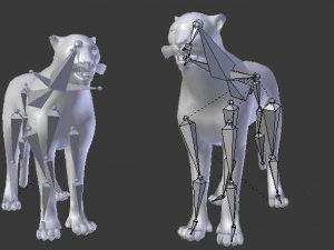 low poly rigged animal collection 3D Model
