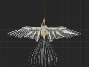 realistic peacock rigged low poly 3D Model
