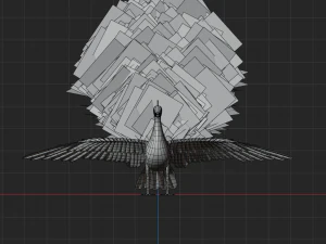 realistic peacock rigged low poly 3D Model