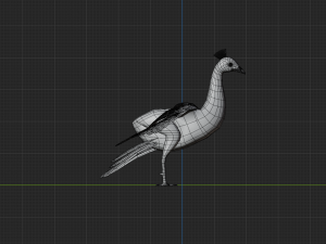 realistic peacock rigged low poly 3D Model