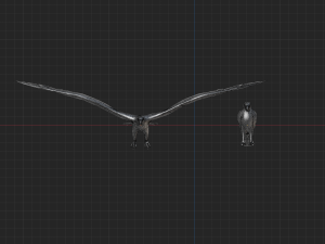 2 eagles rigged ow poly Modèle 3D