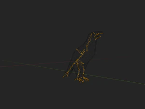 2 eagles rigged ow poly 3D Model