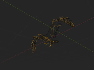 2 eagles rigged ow poly 3D Model