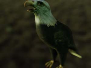 2 eagles rigged ow poly Modèle 3D