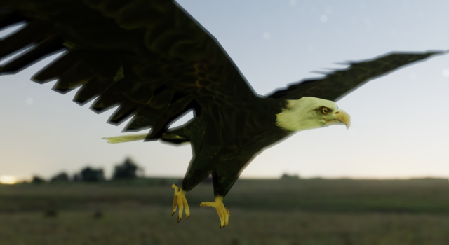 2 eagles rigged ow poly Modèle 3D .c4d .max .obj .3ds .fbx .stl .blend 