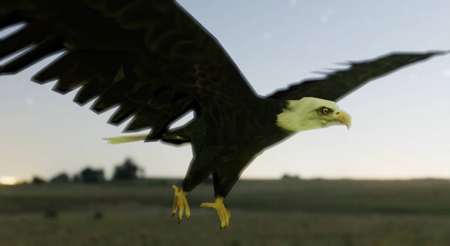 2 eagles rigged ow poly 3D Model .c4d .max .obj .3ds .fbx .stl .blend 