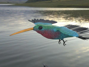 rigged hummingbird 3D Model