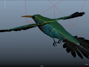 rigged hummingbird 3D-Modell