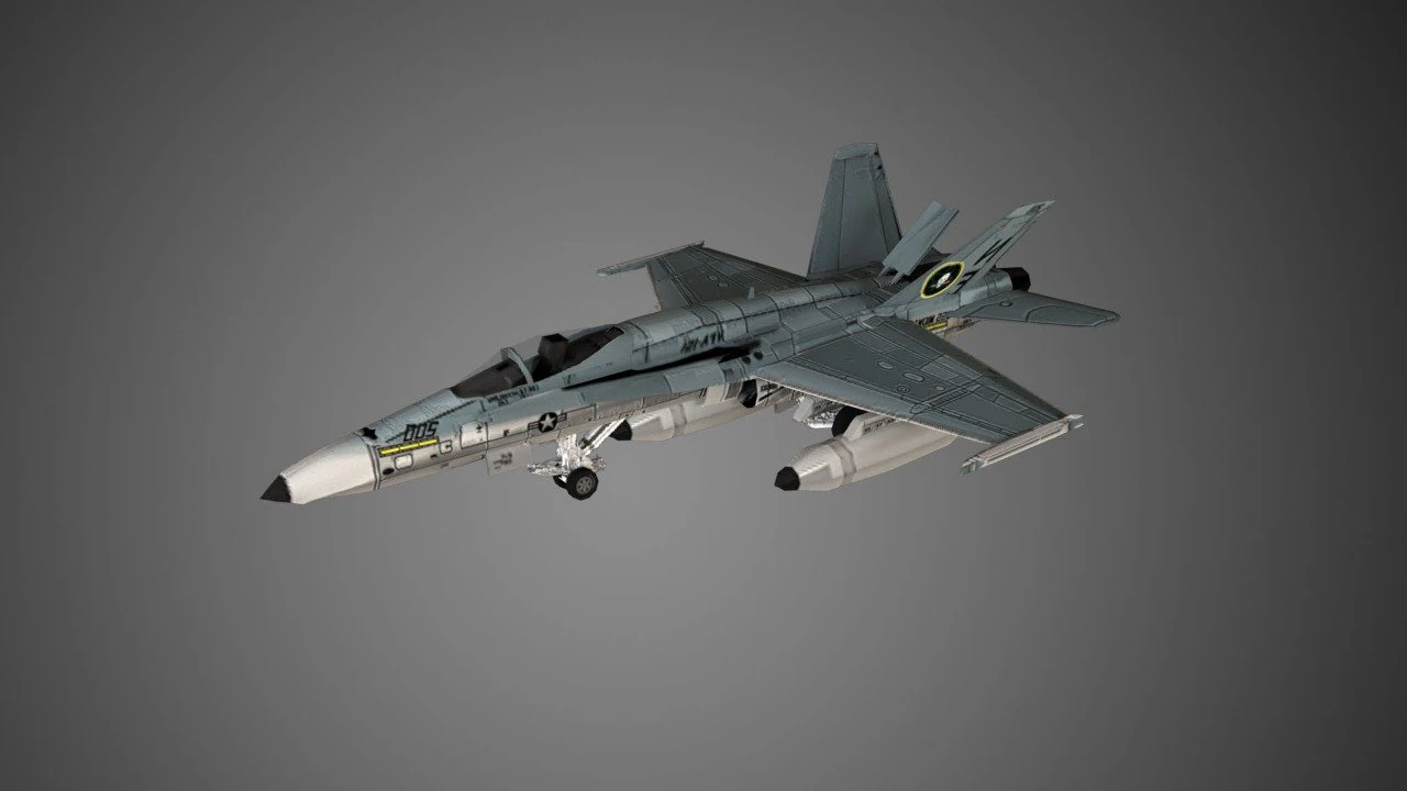 f 18 super hornet boeing 3D Model .c4d .max .obj .3ds .fbx .stl .blend 