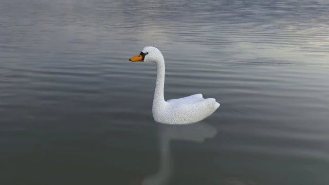 swan 3D Model .c4d .max .obj .3ds .fbx .stl .blend 