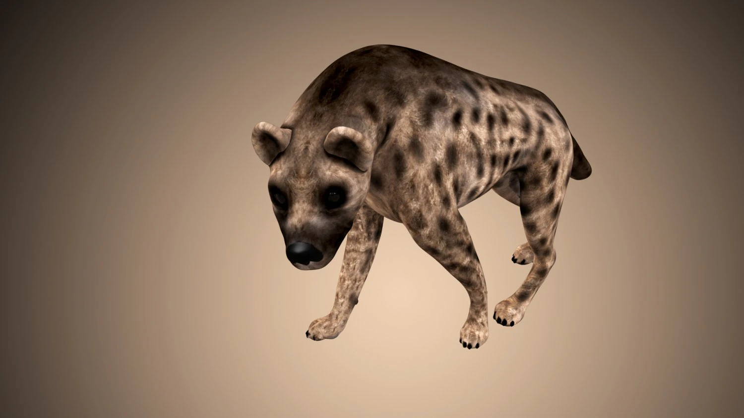 hyena rigged low poly 3D Model .c4d .max .obj .3ds .fbx .stl .blend