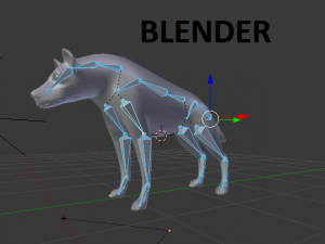 hyena rigged low poly Model 3D
