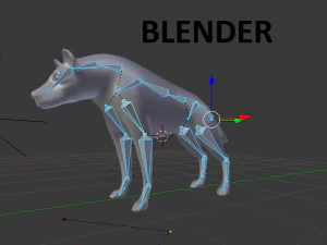 hyena rigged low poly 3D Model