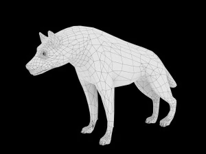 hyena rigged low poly 3D Model