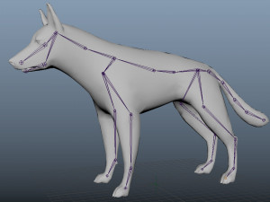 german shepherd rigged low poly 3D Model