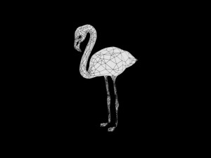 realistic low poly rigged flamingo Modelo 3D