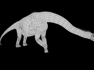 brachiosaurus low poly rigged Model 3D