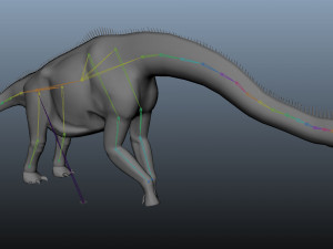 brachiosaurus low poly rigged 3D Model