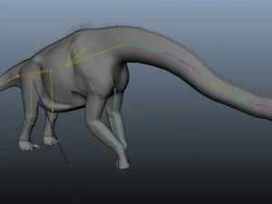 brachiosaurus low poly rigged 3D Model