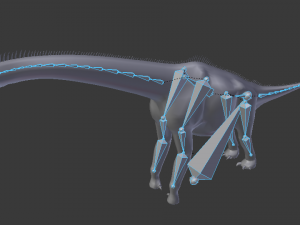 brachiosaurus low poly rigged 3D Model